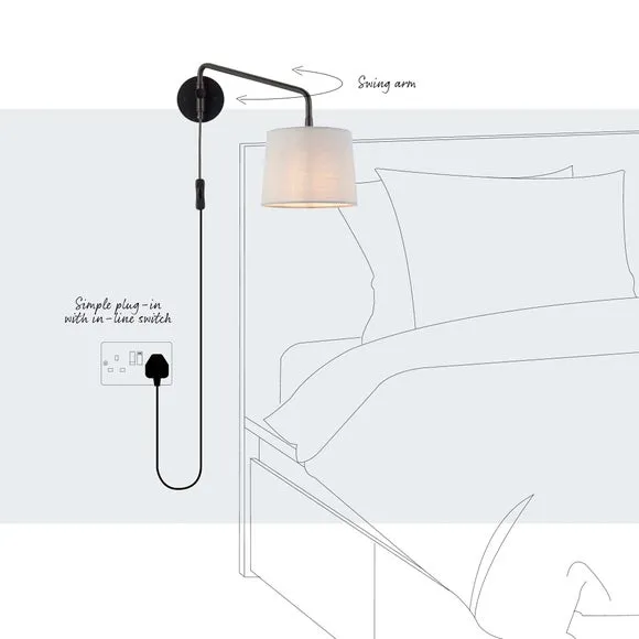 Vogue Carlson Plug In Wall Light 6