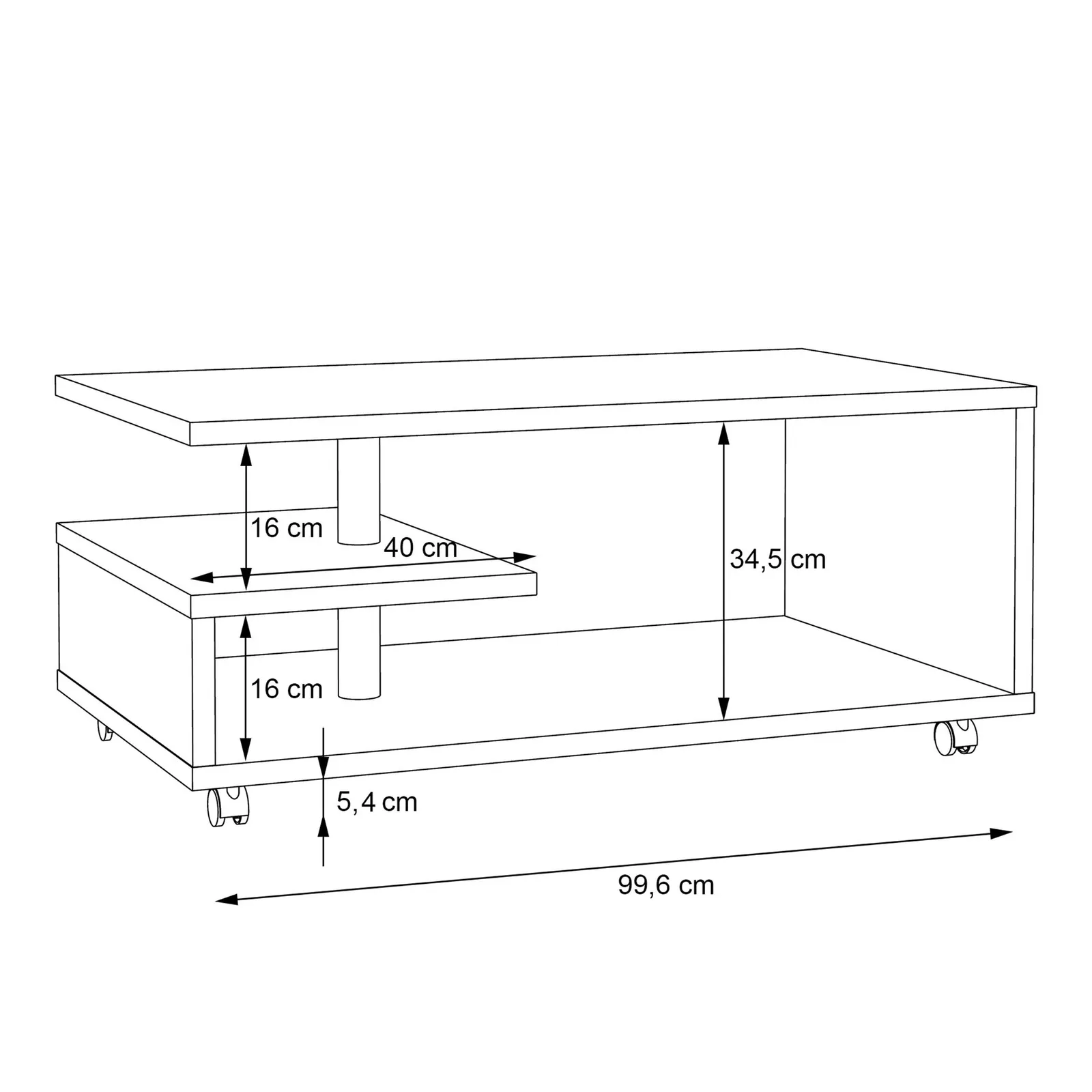 Furniture To Go Bailey Coffee Table in Light Brown 6