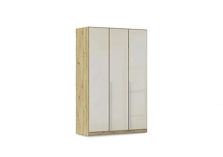 Freja 136cm 3 Door Hinged Glass Wardrobe