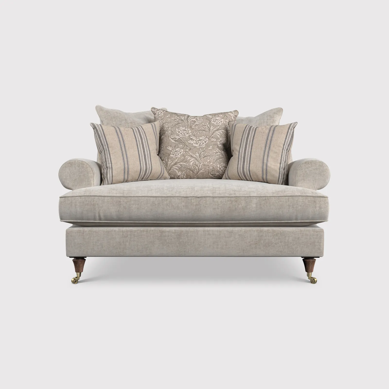 English Heritage Finch Cuddler Pillow Back, Neutral Fabric | Barker & Stonehouse 1