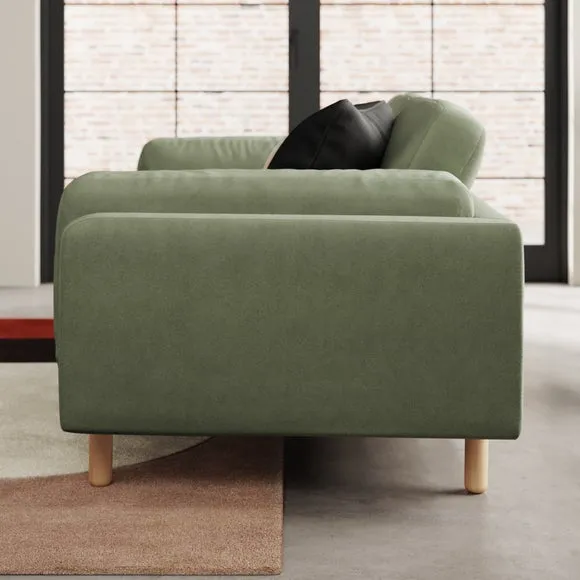 Newton Matte Plush Velvet 2 Seater Sofa 2