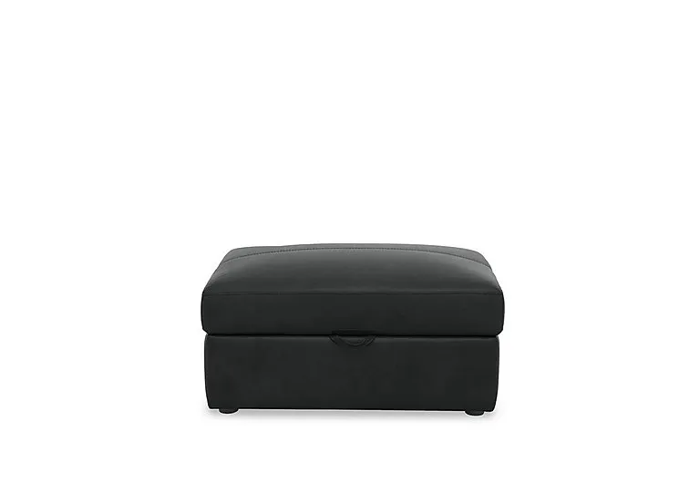Viali Leather Storage Footstool
