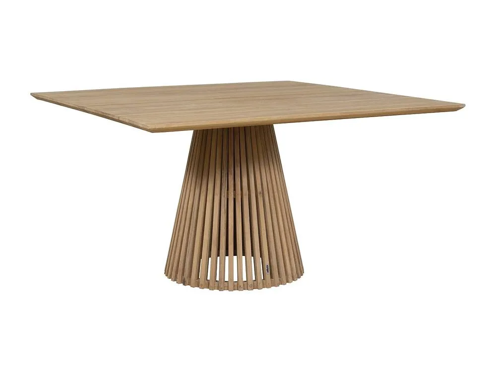 Vente-unique 135Cm Light Natural Teak Garden Dining Table - TRIANI By MYLIA in Light Oak 3