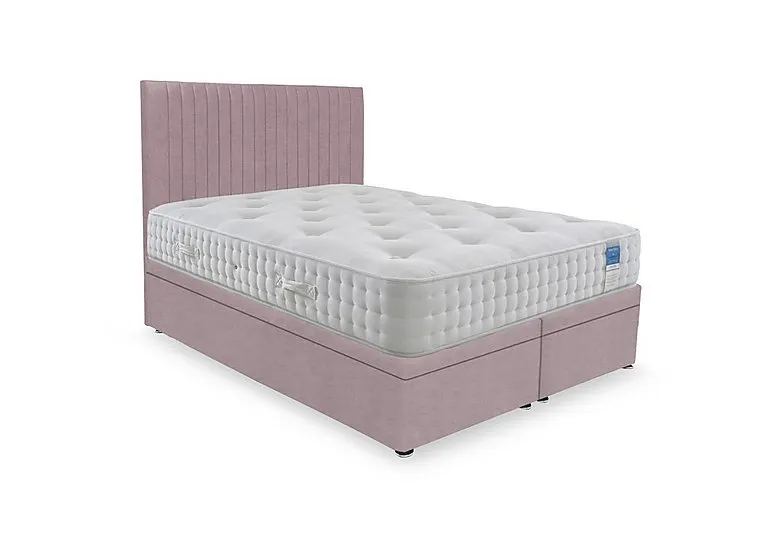 Ortho 2000 Electric End Ottoman Divan Set - King Size - Plush Lilac
