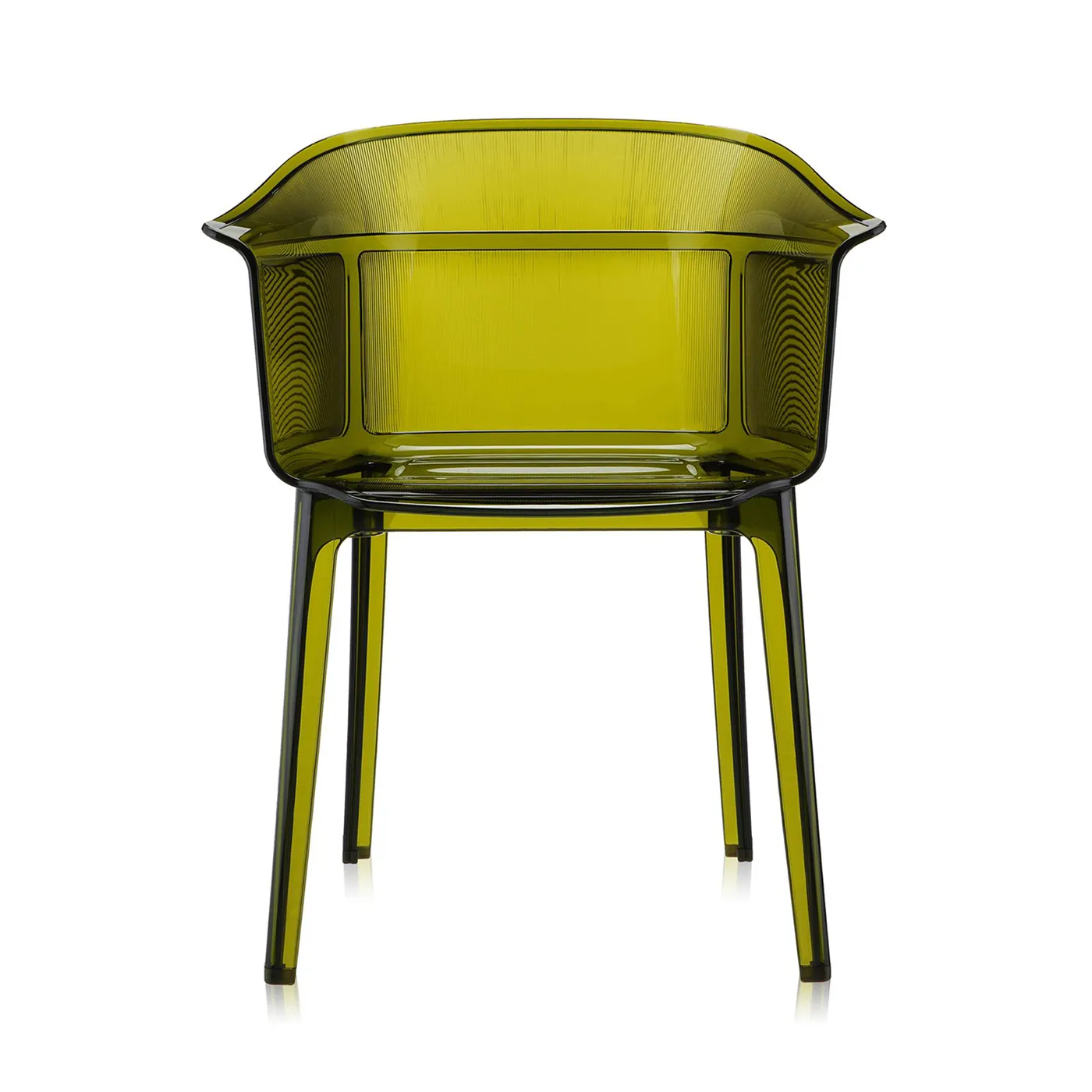 Kartell Papyrus Dining Chair Olive Green Set of 2