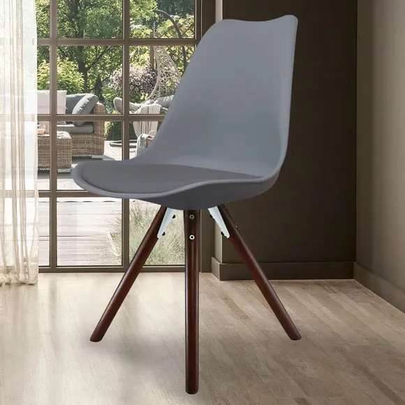 Fusion Living Soho Plastic Dining Chair with Pyramid Legs