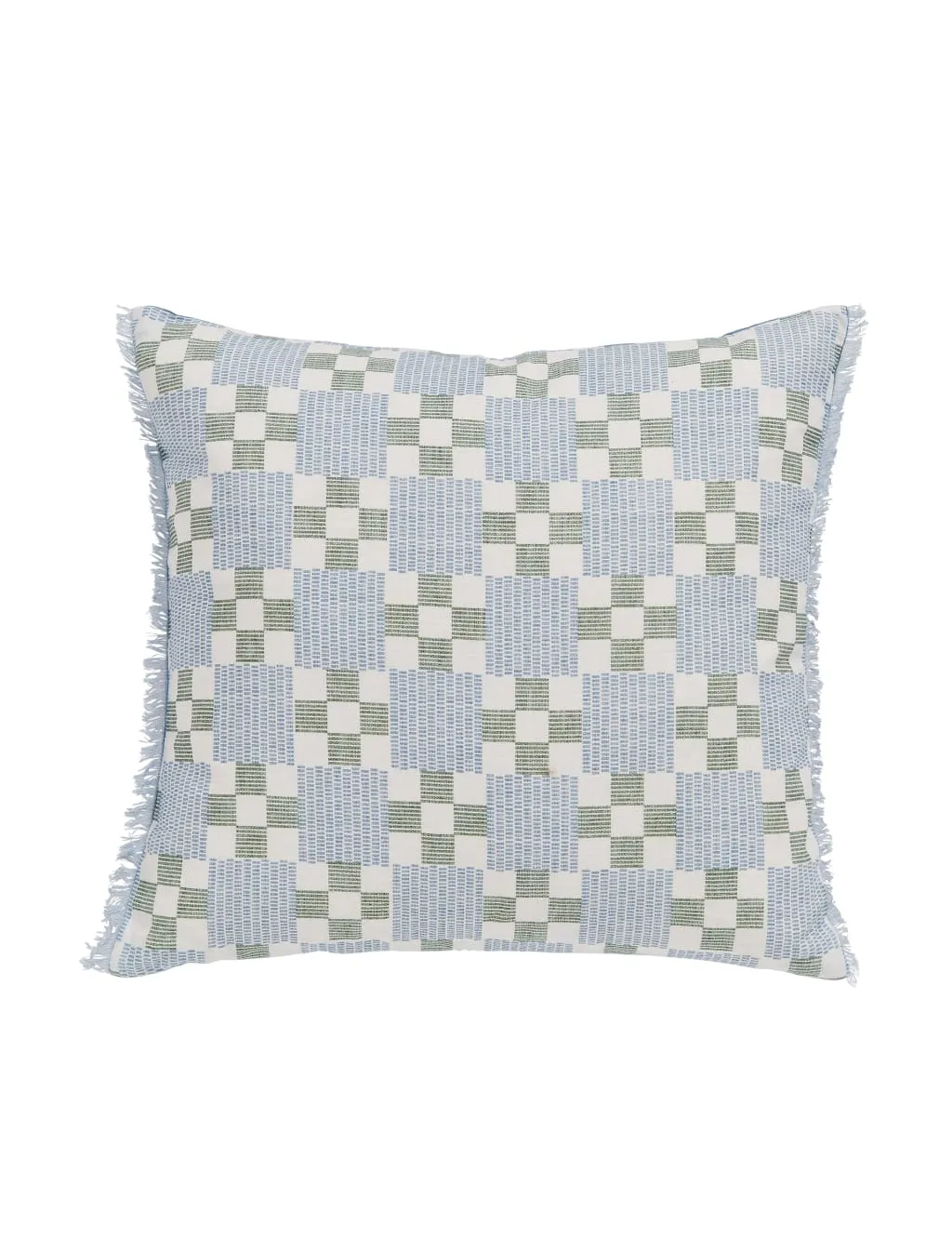 Joules Cotton Linen Riviera Cushion Blue Mix