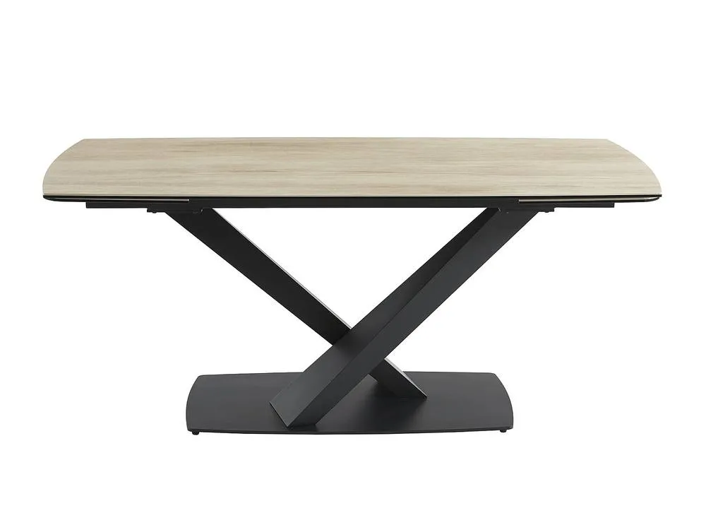 Vente-unique 6 - 10 Seater Extendable Dining Table In Tempered Glass, Ceramic and in Black 4