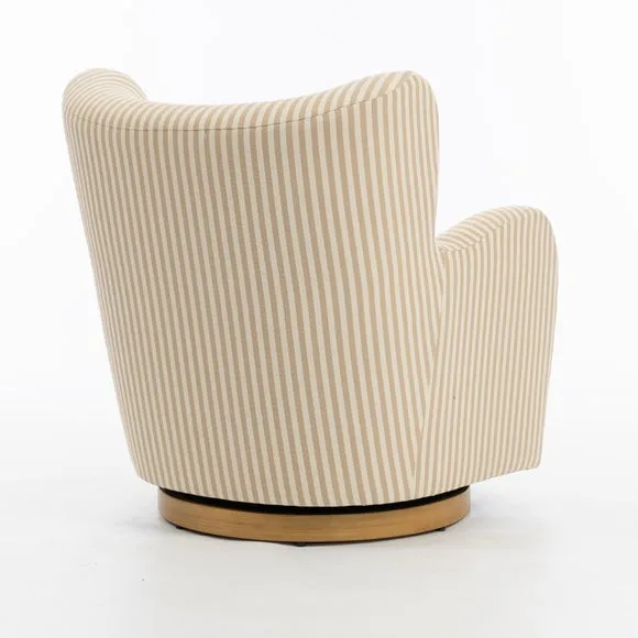 Theo Linford Stripe Swivel Armchair 4