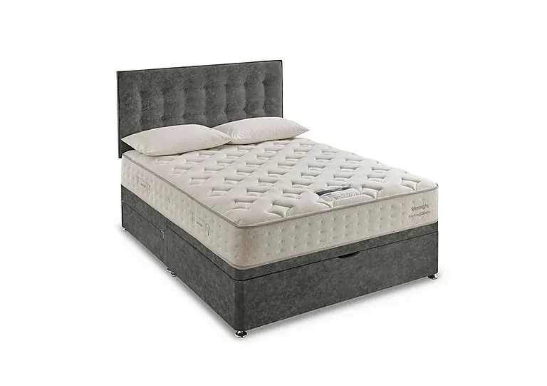 Revitalise Refresh 800 Half Ottoman Divan Set - Super King - Fine Cord Velvet Hunter