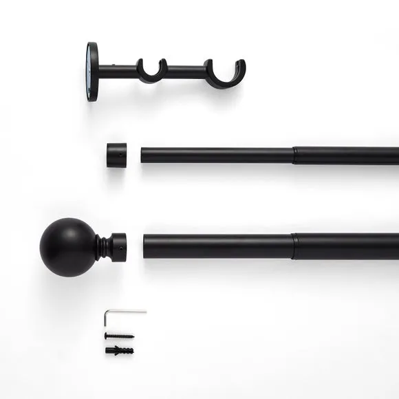 Ashton Double Layer Extendable Metal Curtain Pole 2