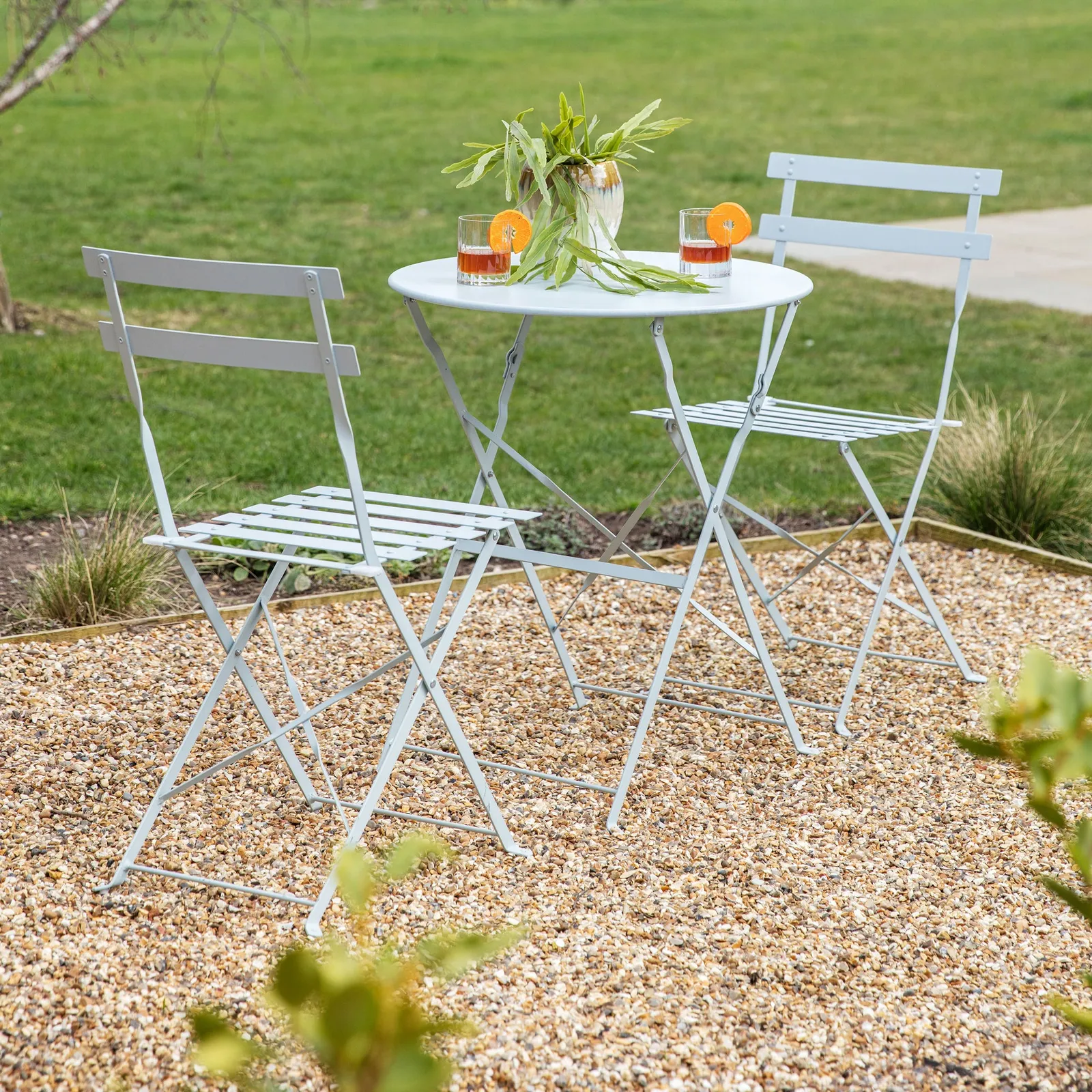 Makeda 2 Seater Bistro Set Light Blue