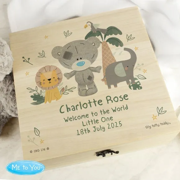 Personalised Tiny Tatty Teddy Jungle Animals Keepsake Box 4