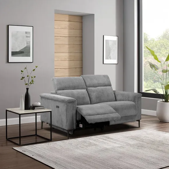 Lund Corduroy Power Recliner 2 Seater Sofa