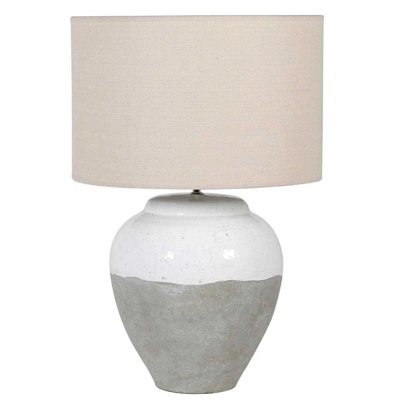 Two Tone Table Lamp, Grey and White