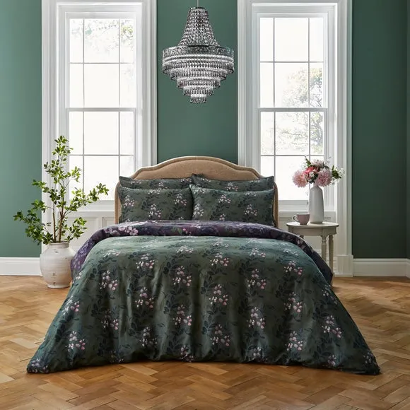 Dorma Giverny Damson 100% Cotton Duvet Cover & Pillowcase Set 3