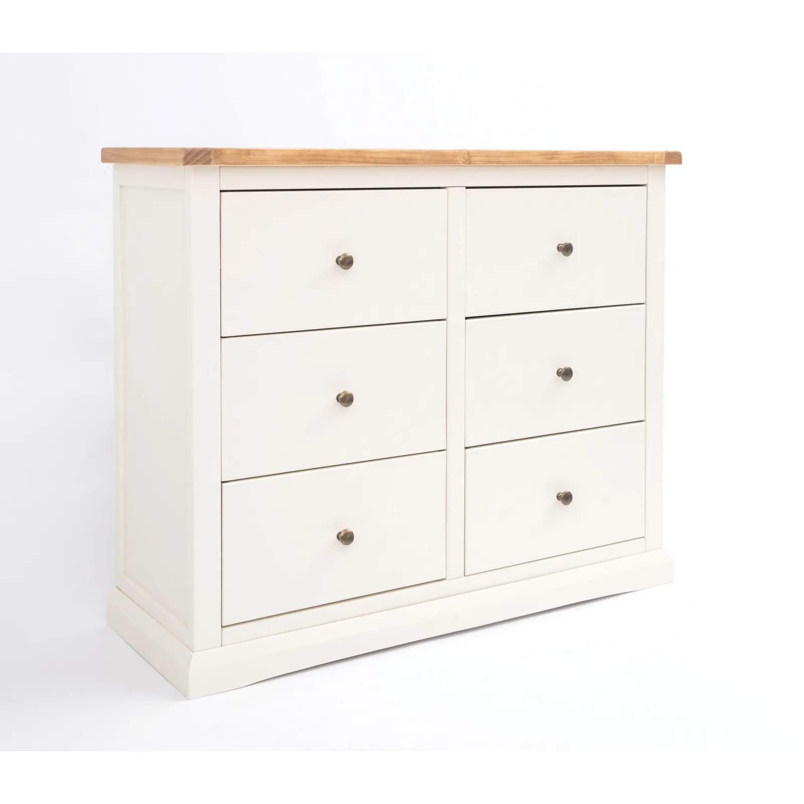 Cabinet Bits Castelli 6 Drawer Chest of Drawers Brass Knob in Off-White 2