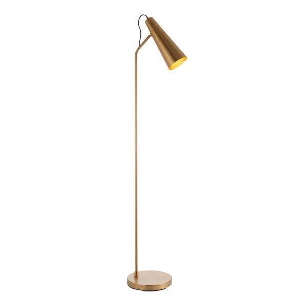 Endon Collection Karna New Task Floor Lamp Warm Antique Brass, Gold 5