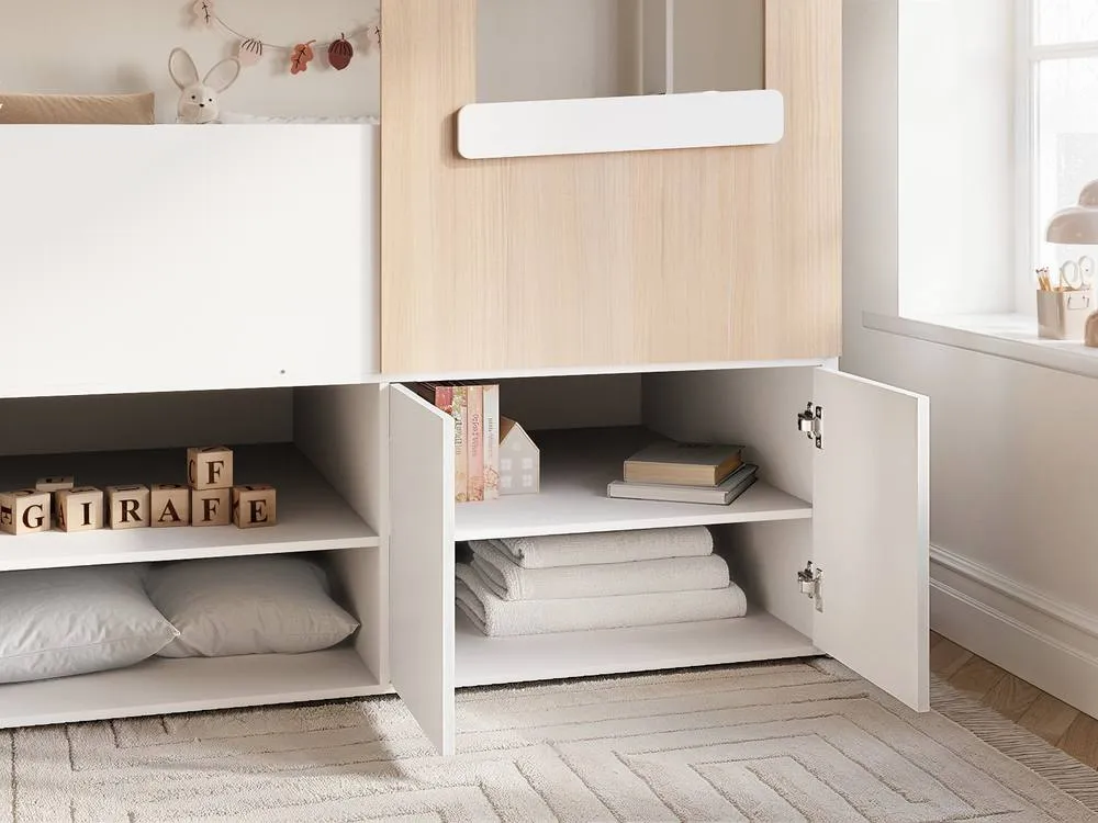 Flair Dreamland House Bed with Storage White & Oak 4