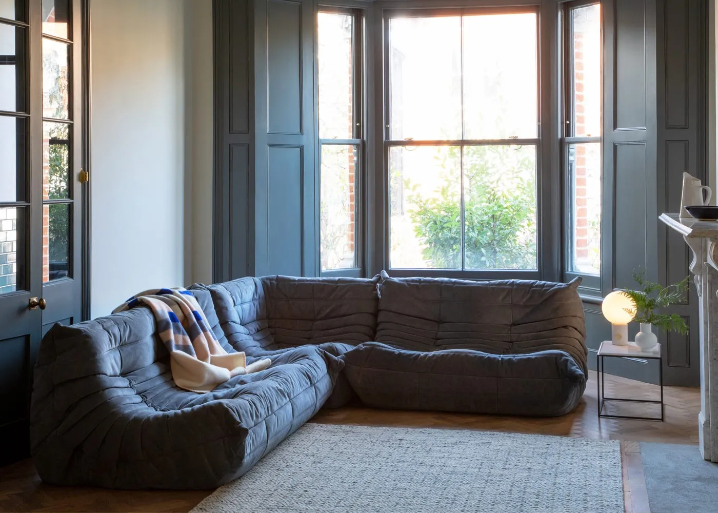 Ligne Roset Togo Small Settee in Capa Ecru 2