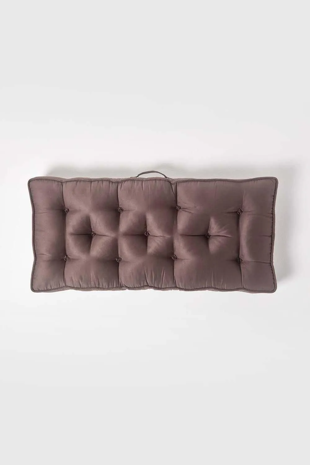 Homescapes Faux Suede 2 Seater Booster Cushion in Chocolate 3