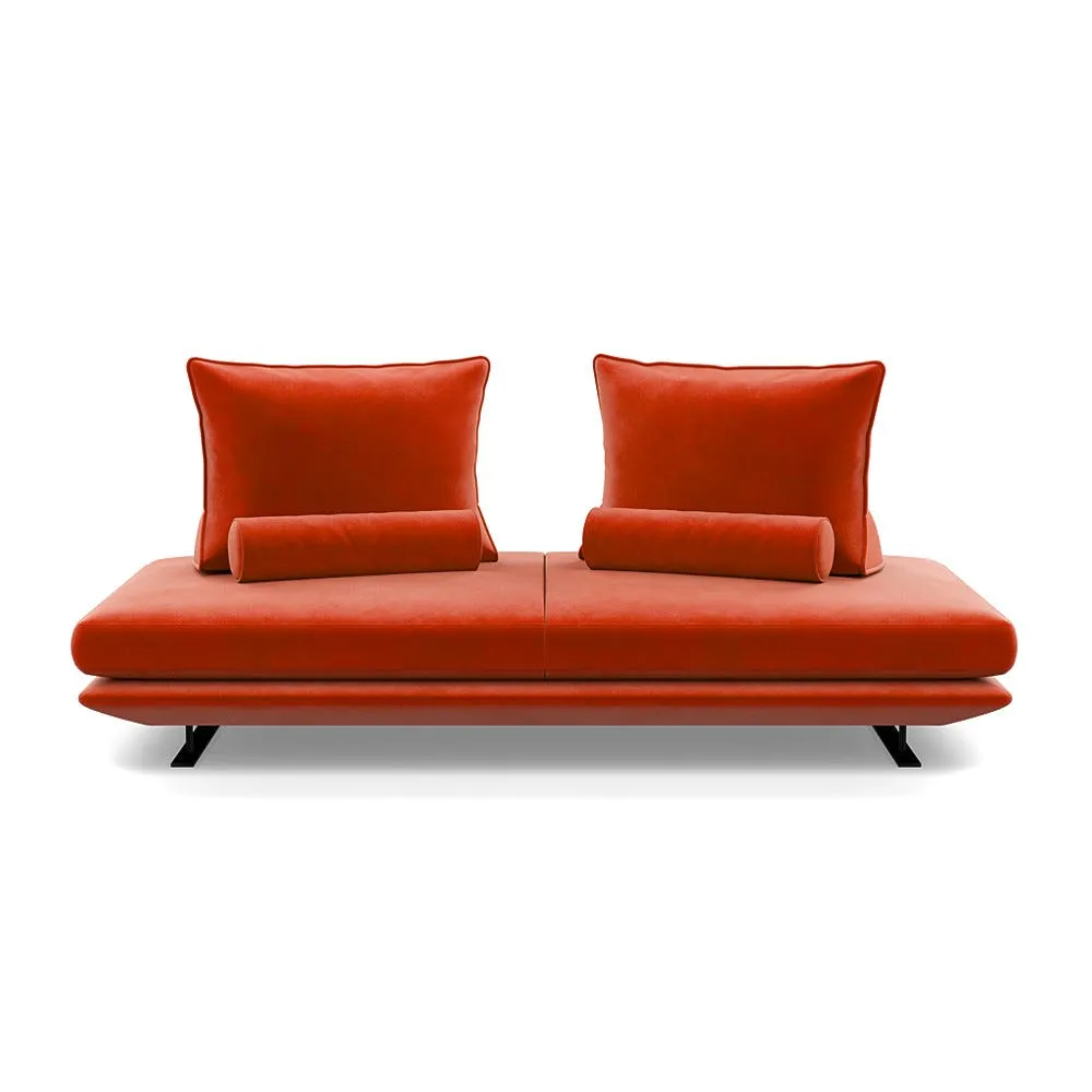 Ligne Roset Prado Medium Settee Alcantara Orange 1