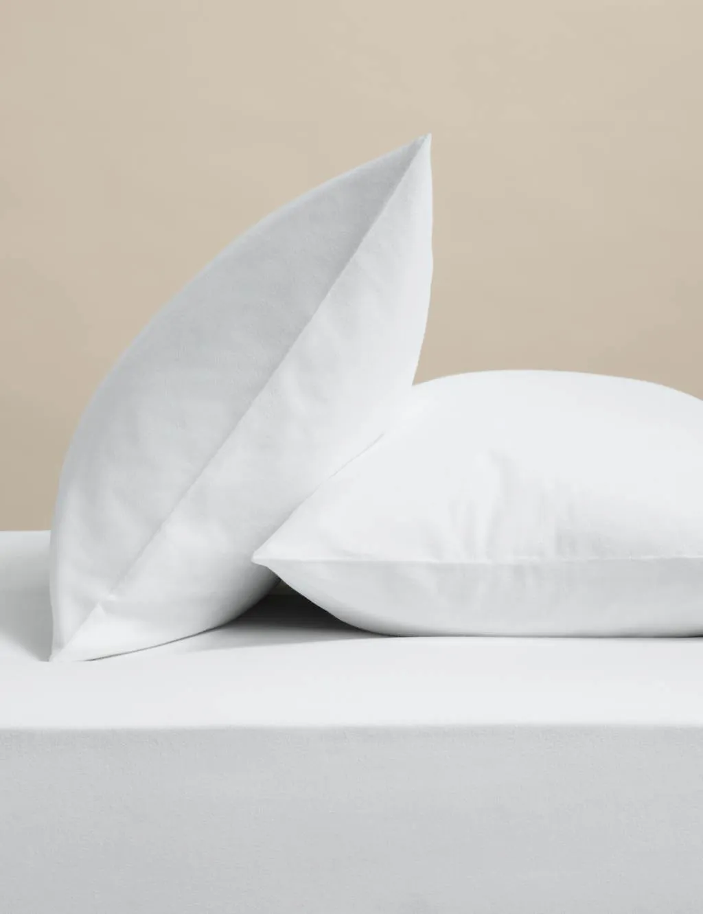 M&S 2 Pack Pure Cotton Brushed Pillowcases White