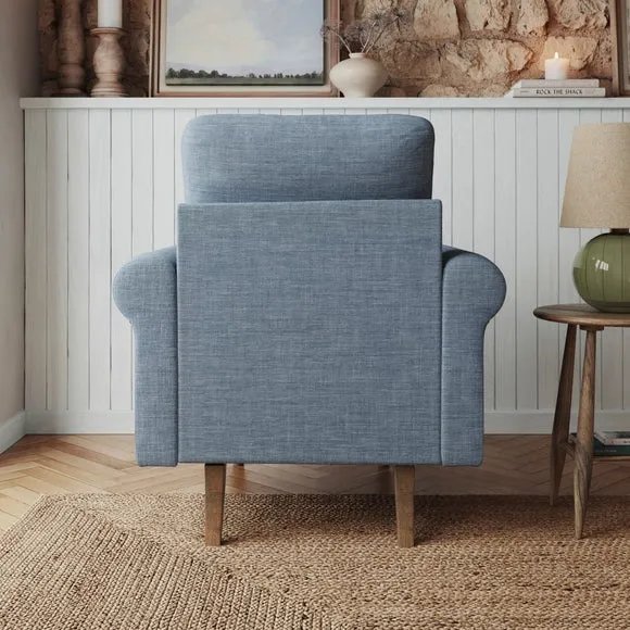 Maeve Faux Linen Compact Armchair 2