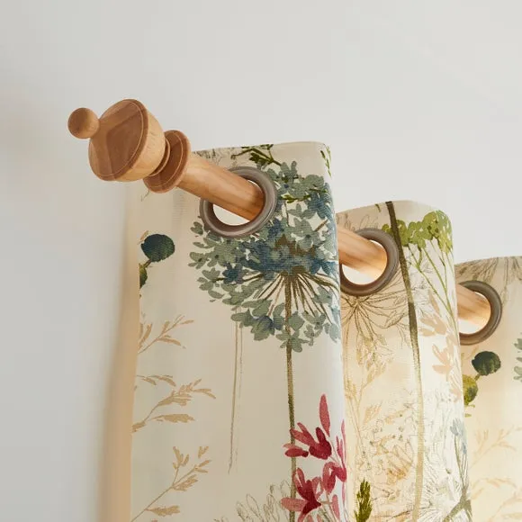 Sherwood Urn Wood Curtain Pole 2