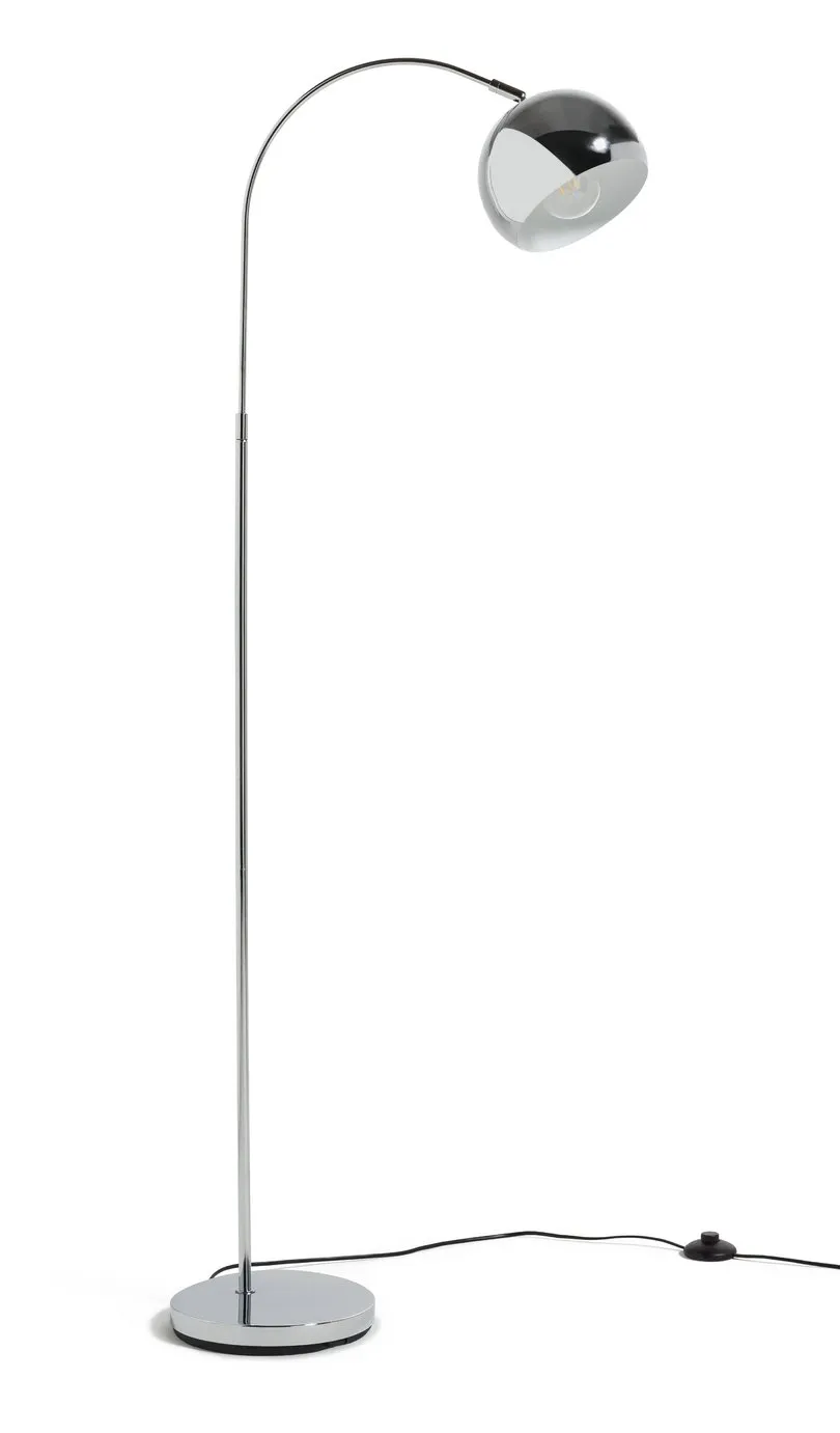 Argos Home Curva Floor Lamp - Chrome