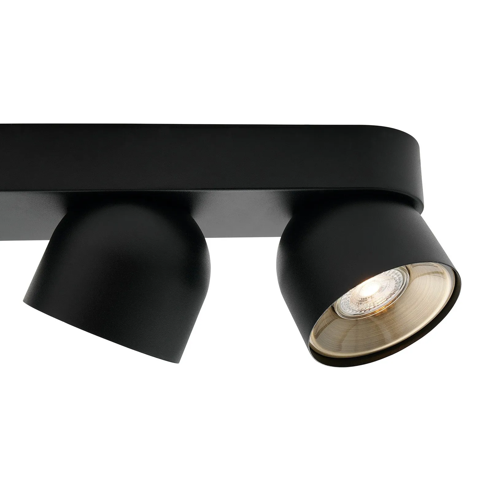 Nordlux Vintage Indoor Spot Light Black Metal GU10 Gold Inner - Mains Powered, IP20 4