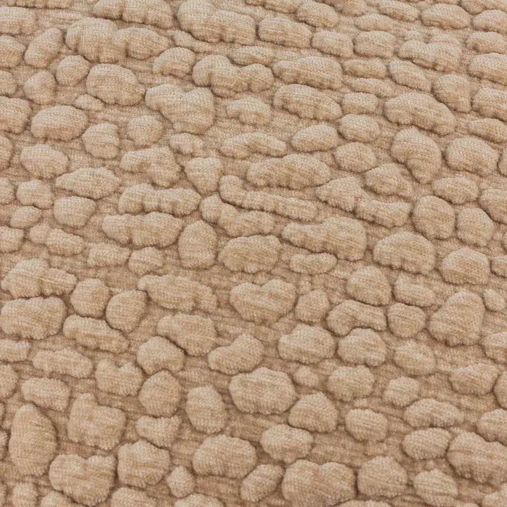 Yard Pebble Textured Chenille Cushion in Light Beige 5
