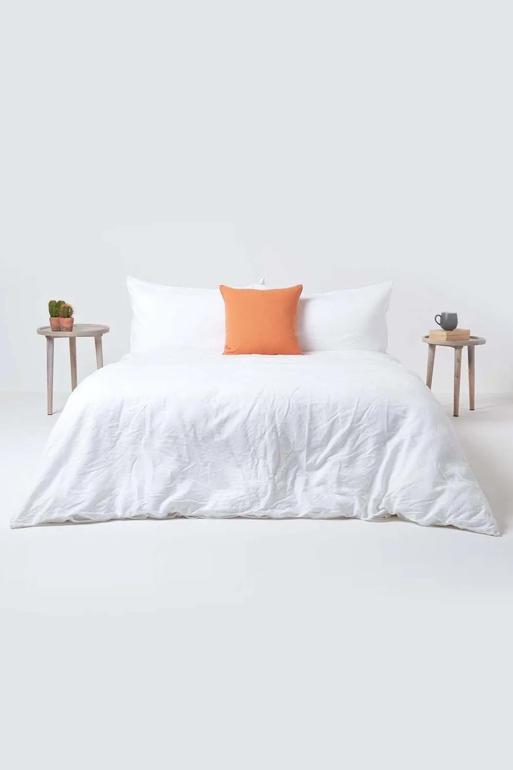 Homescapes European Linen Pillowcase, 80 x 80 cm in Burnt Orange 5