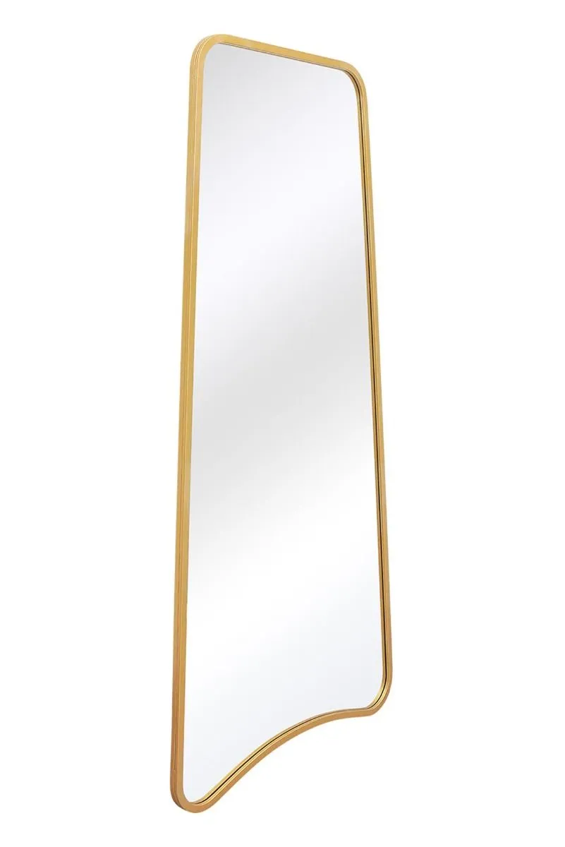 MirrorOutlet Gold Metal Trapezoid Shape Framed Wall Mirror (180CM X 85CM) 6