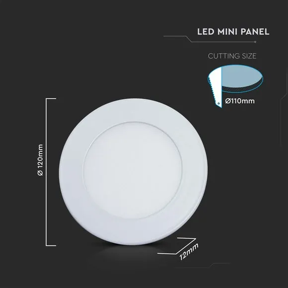 Set of 2 V-TAC 6W LED 3-in-1 Mini Panel Lights 6
