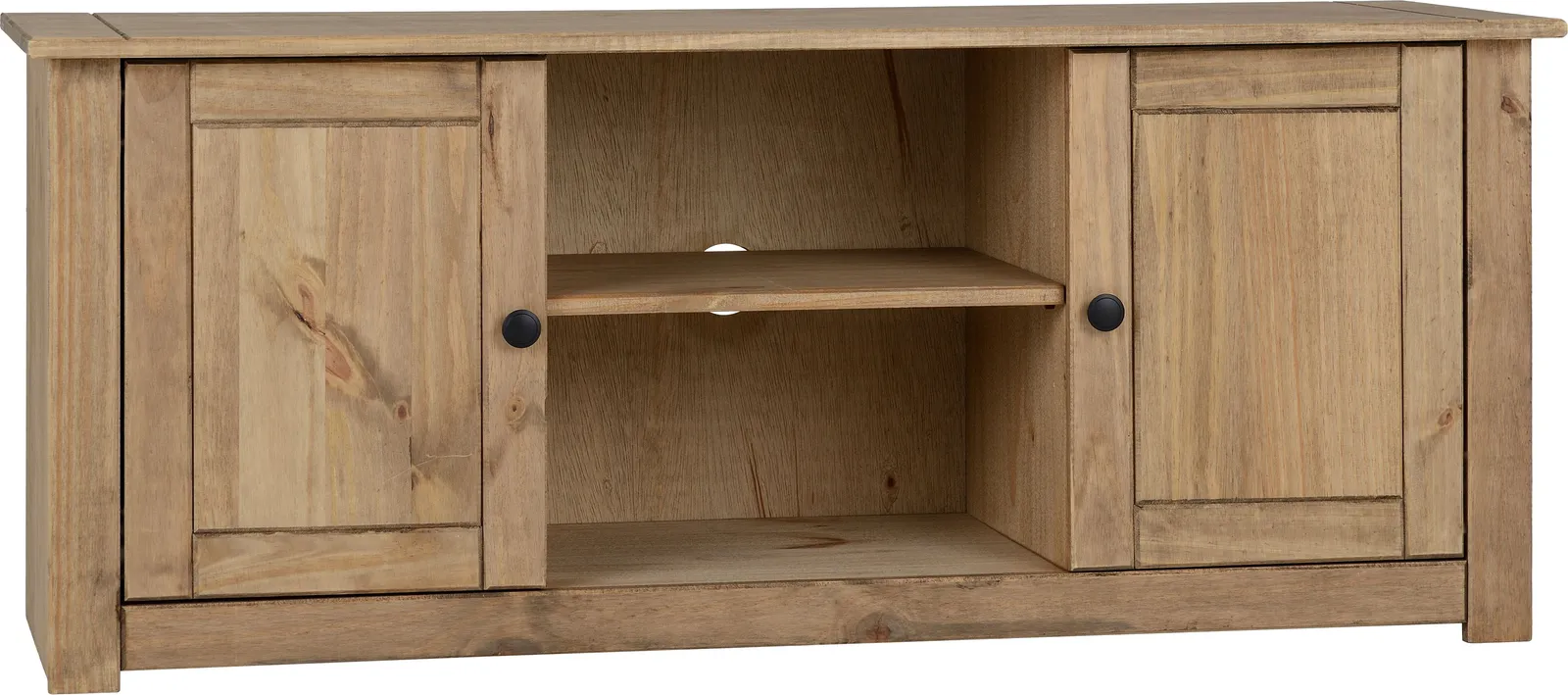 Seconique Panama 2 Door 1 Shelf Flat Screen TV Unit in Light Oak 3