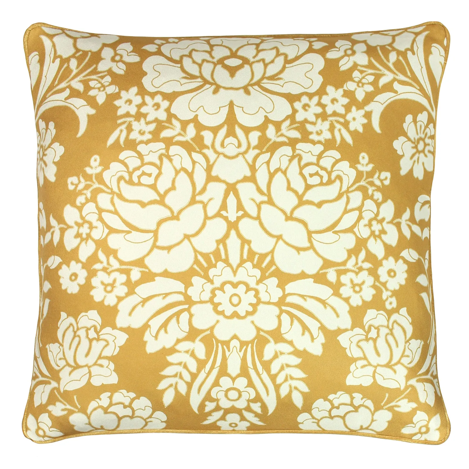 Paoletti Melrose Traditional Floral Cushion in Yellow 2