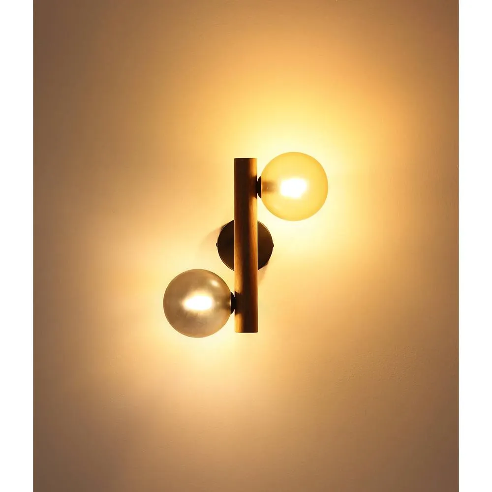 Netlighting Riha Globe Wall Lights Matt Black 2x G9 3