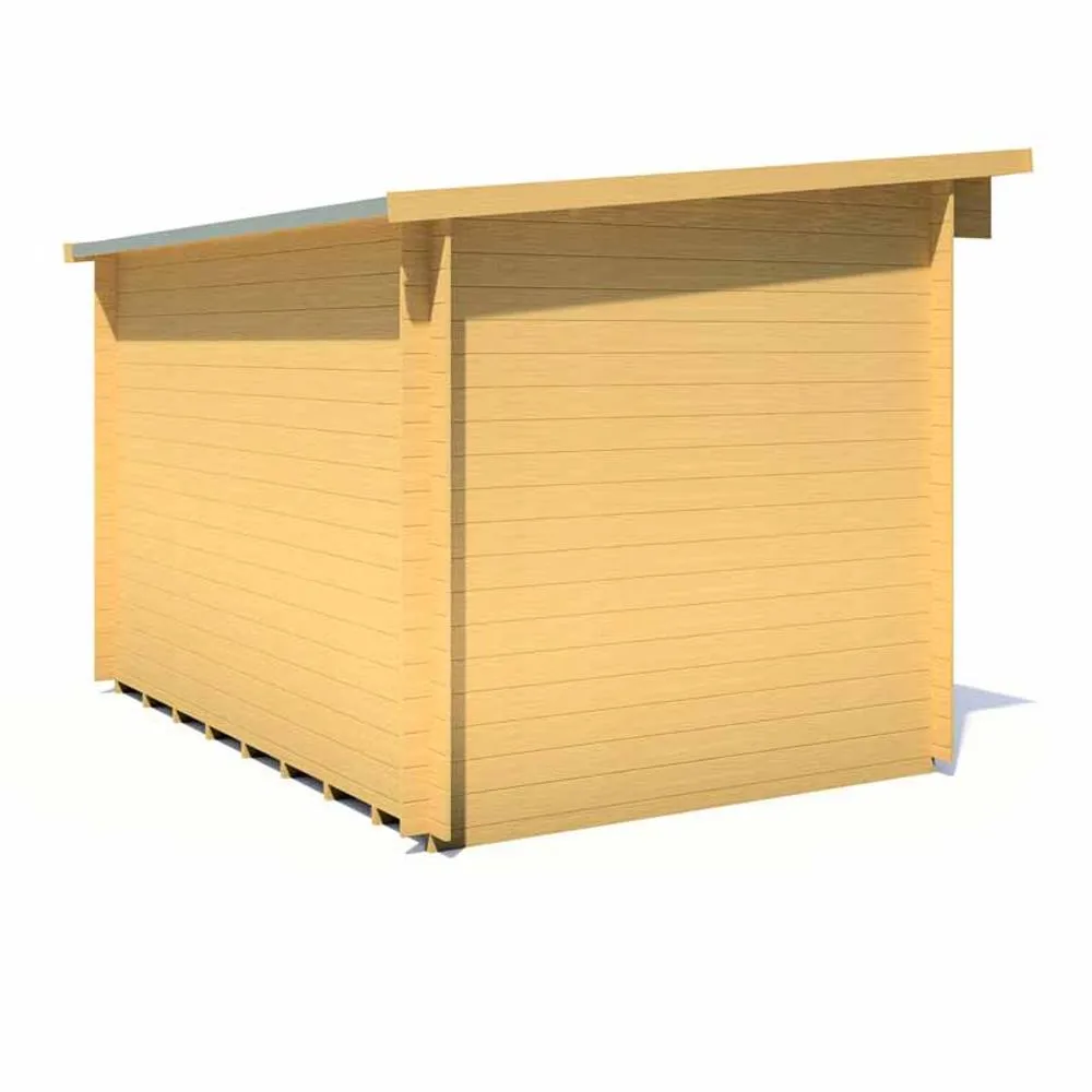 Shires Edgefield 11 x 8 Feet Log Cabin in 19 mm Logs - L329 x W239 x H239 cm in Light Brown 5