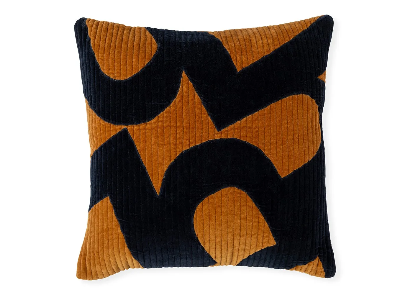 Heal's 59 Cushion Ochre & Navy 45 x 45cm