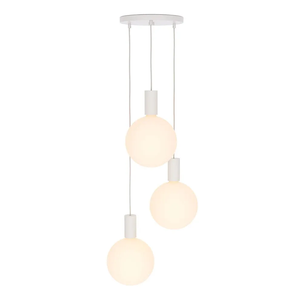 Tala Alumina Triple White Pendant Light Canopy 2