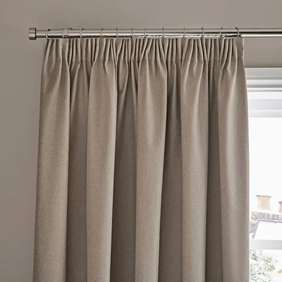 Berlin Blackout Pencil Pleat Curtains 1