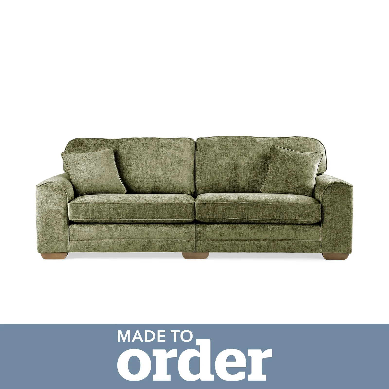 Morello 4 Seater Sofa Luxury Chenille Green