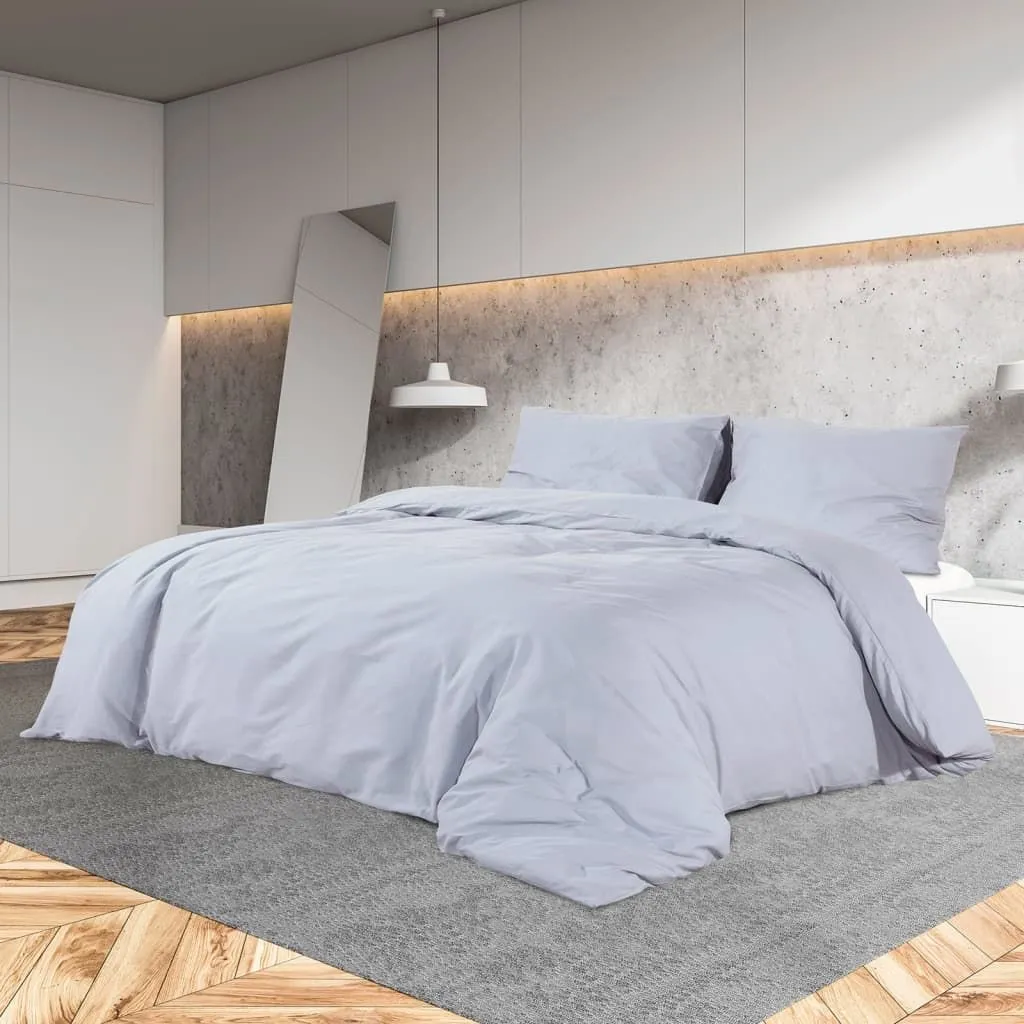 Berkfield Home Duvet Cover Set Grey 225x220 cm Light-weight Microfiber