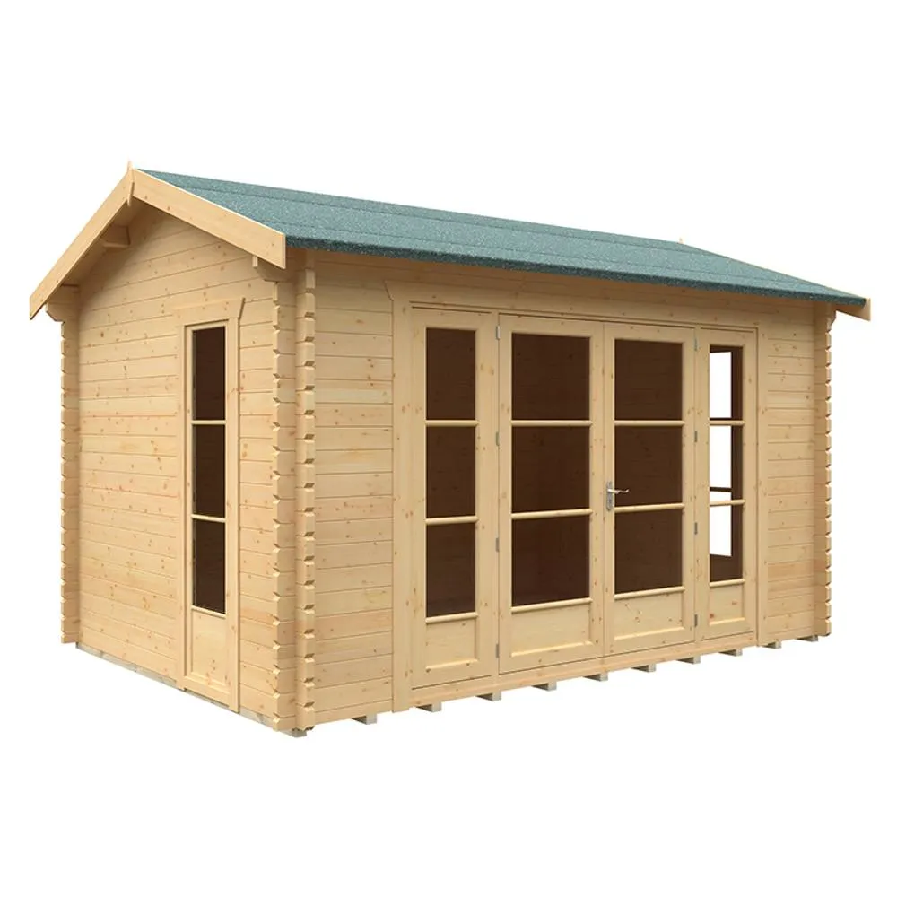 Buttercup Farm 14x10 Bamber 44mm Cabin - L415 x W295 x H272.6 cm in Natural 1