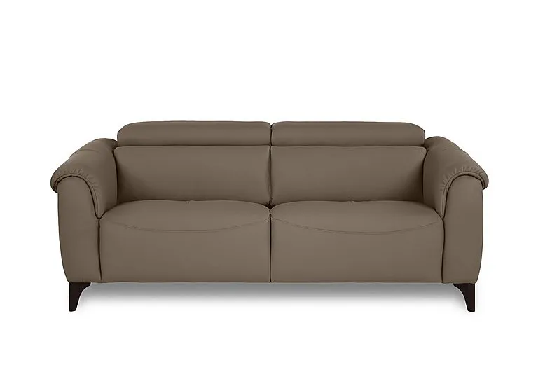 Nicole 3 Seater Leather Sofa - Torello Taupe