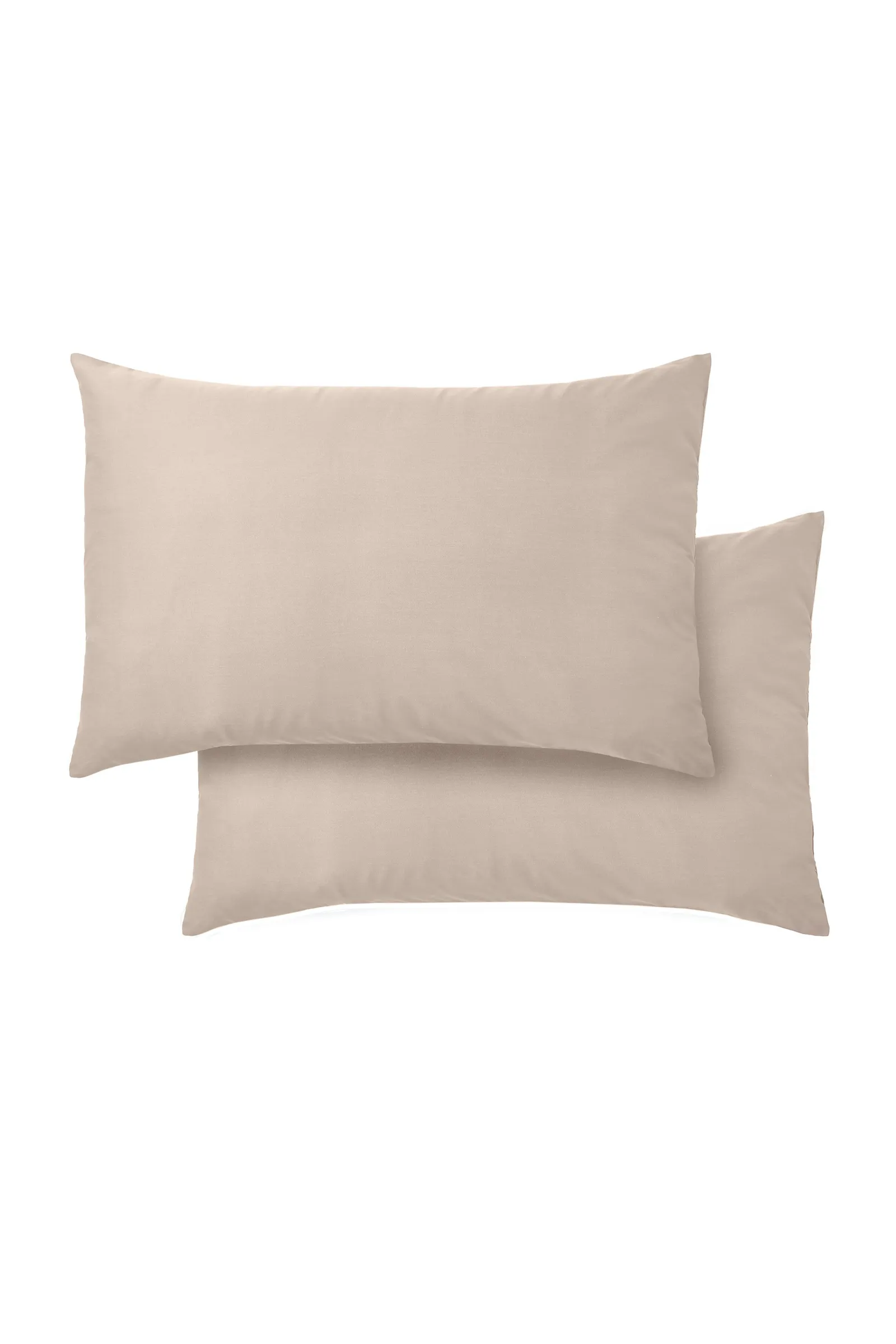 Bianca 400 Thread Count Cotton Sateen Standard Pillowcases in Beige 4
