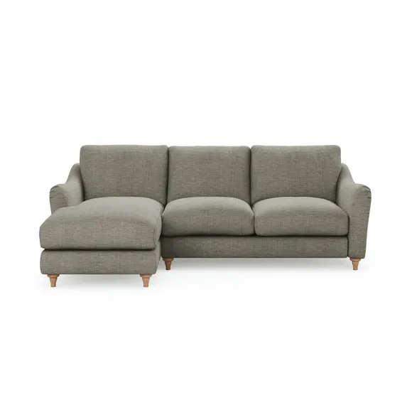Hattie Slub Faux Linen Corner Chaise 2