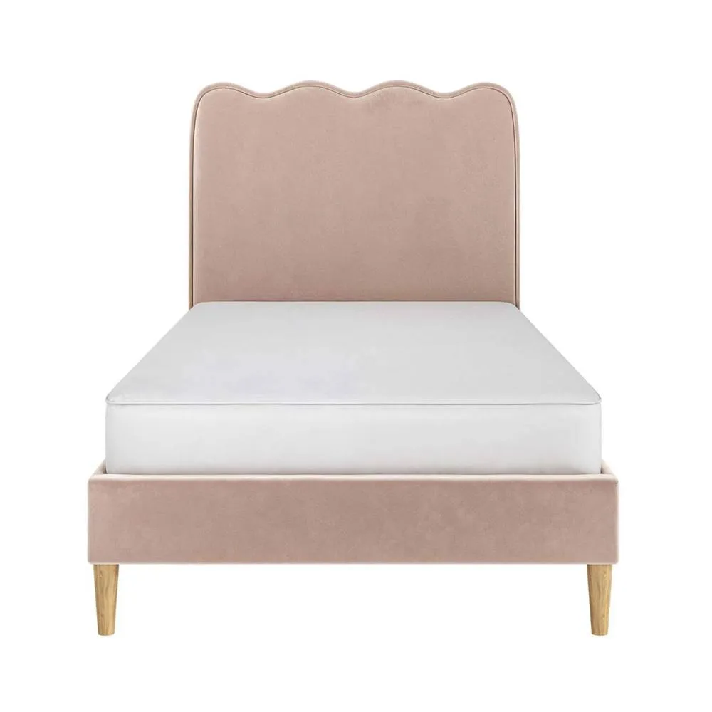 Flair Ellis Single Bed with Cloud Headboard in Pink 3