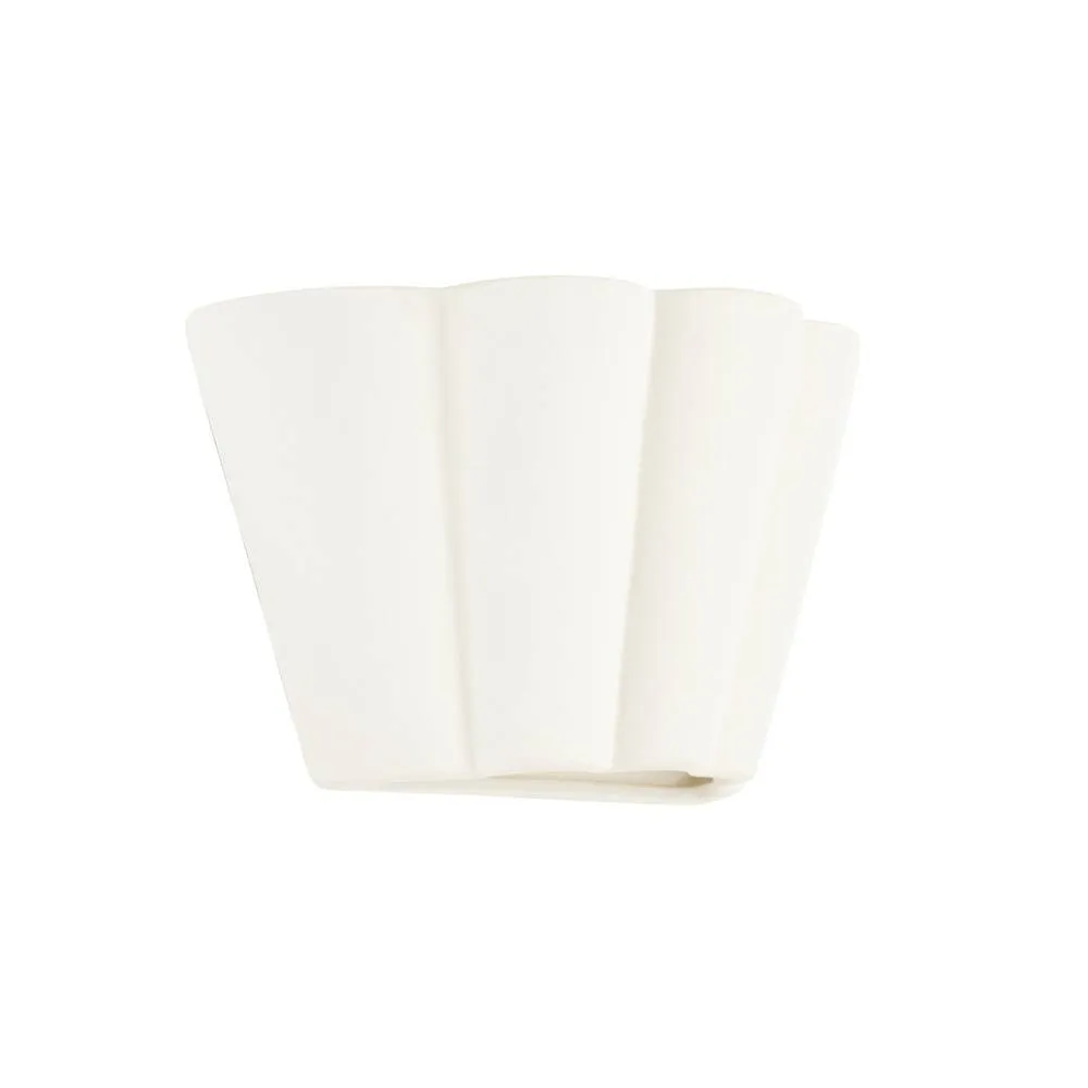 Netlighting Babylon Plaster Wall Lamp Unglazed Ceramic in White 6